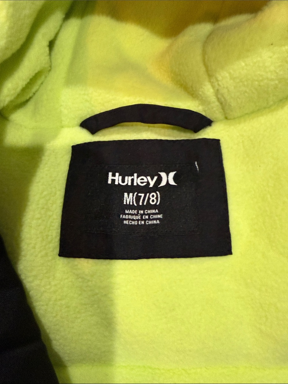 Hurley Kids Checkerboard Hooded Puffer Jacket (M 7/8) - Picture 6 of 10